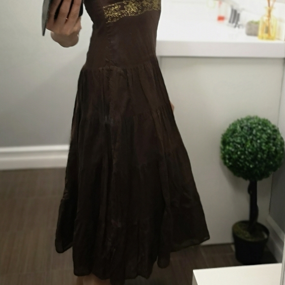 Reitmans boho halter dress with gold embroidery - Picture 11 of 12